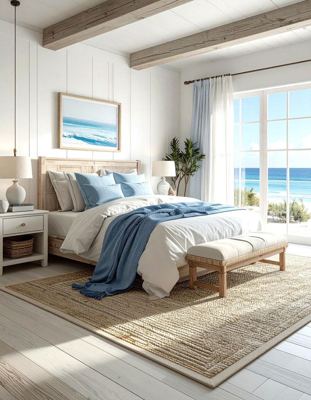 Coastal Theme Bedroom - 30 model home bedroom ideas
