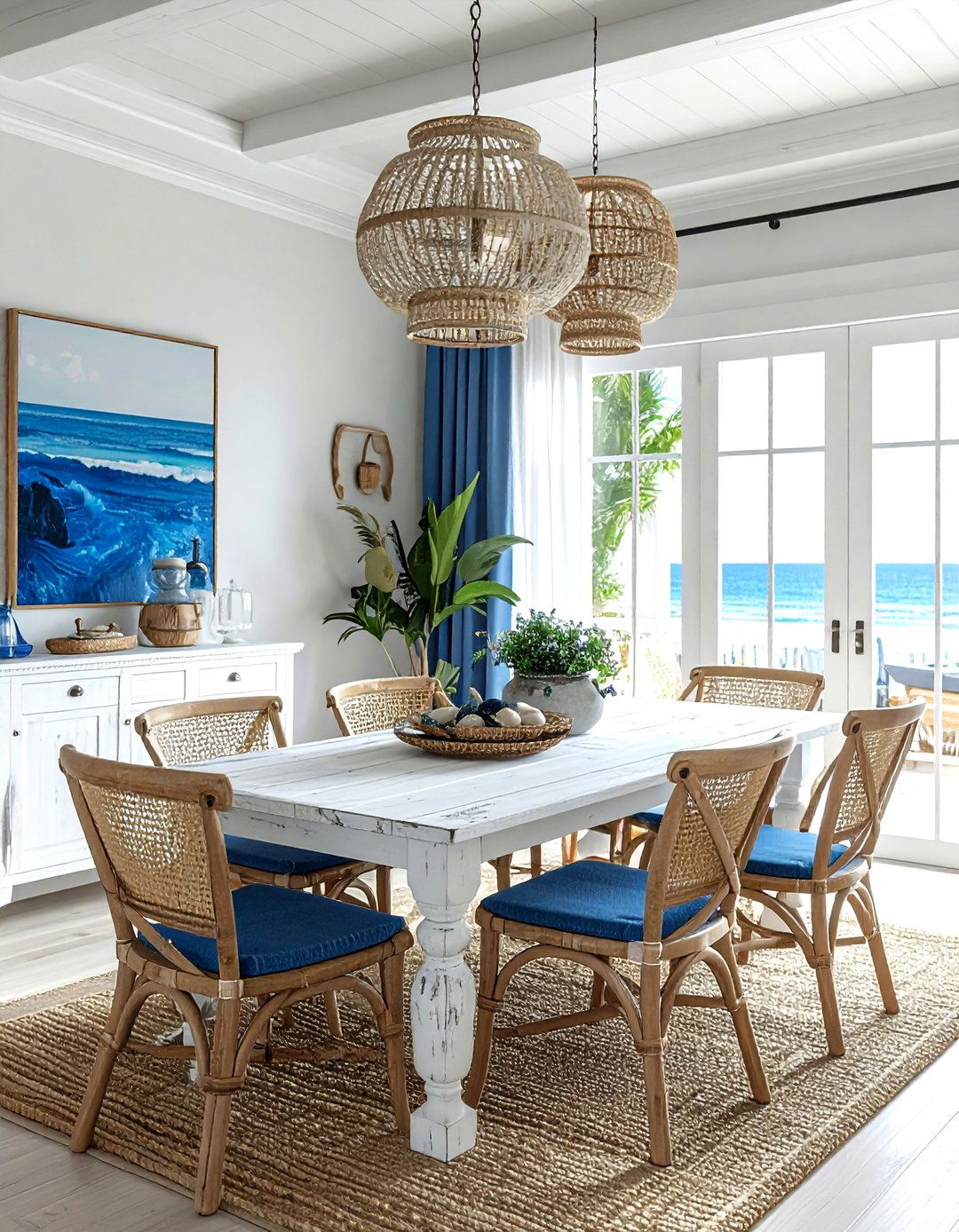 Coastal Theme Dining Room - 30 bespoke dining room ideas