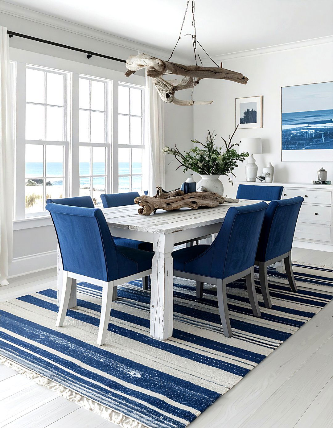 Coastal Themed Dining Area - 30 apartment dining room ideas