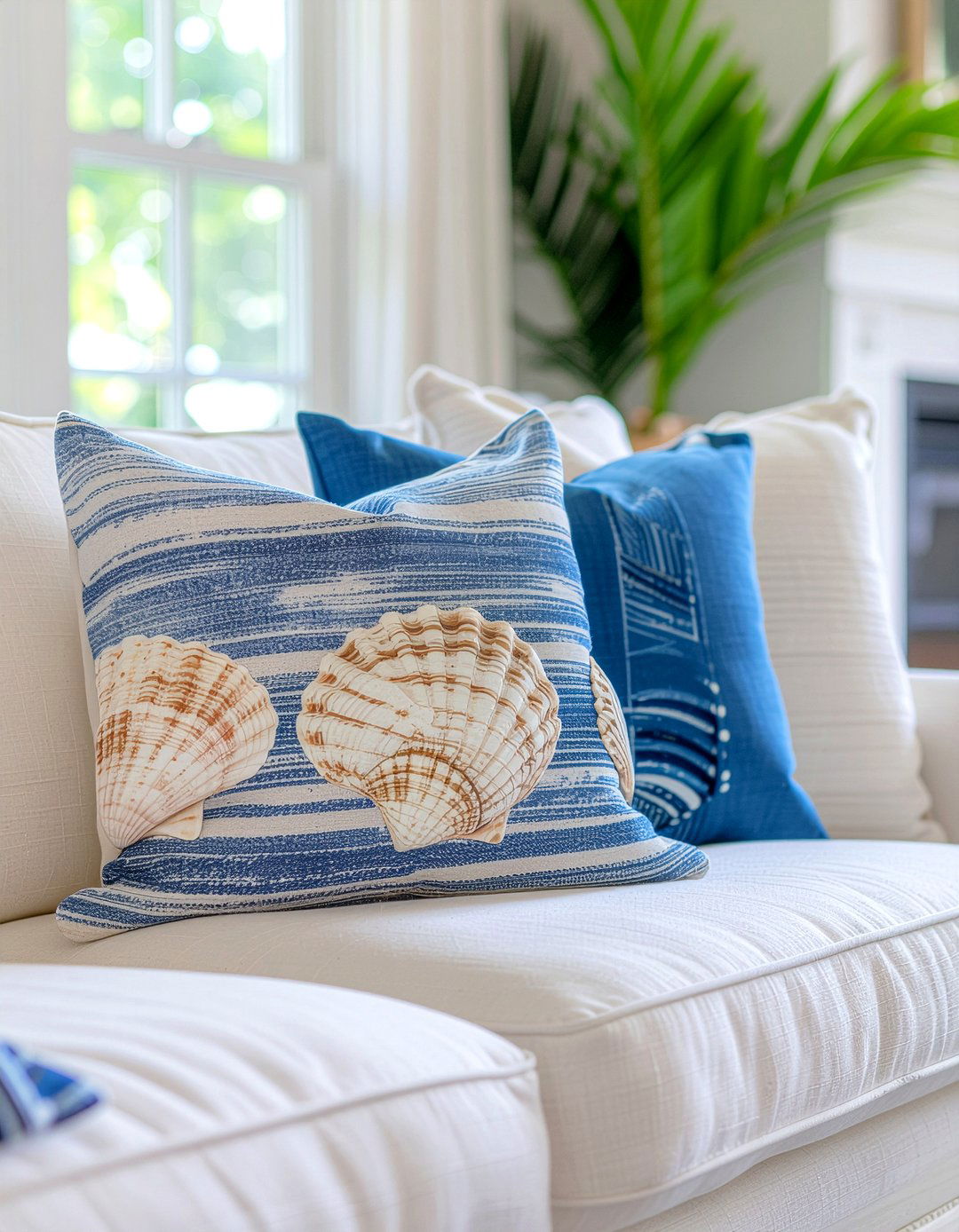 Coastal Throw Pillows - 30 coastal living room ideas