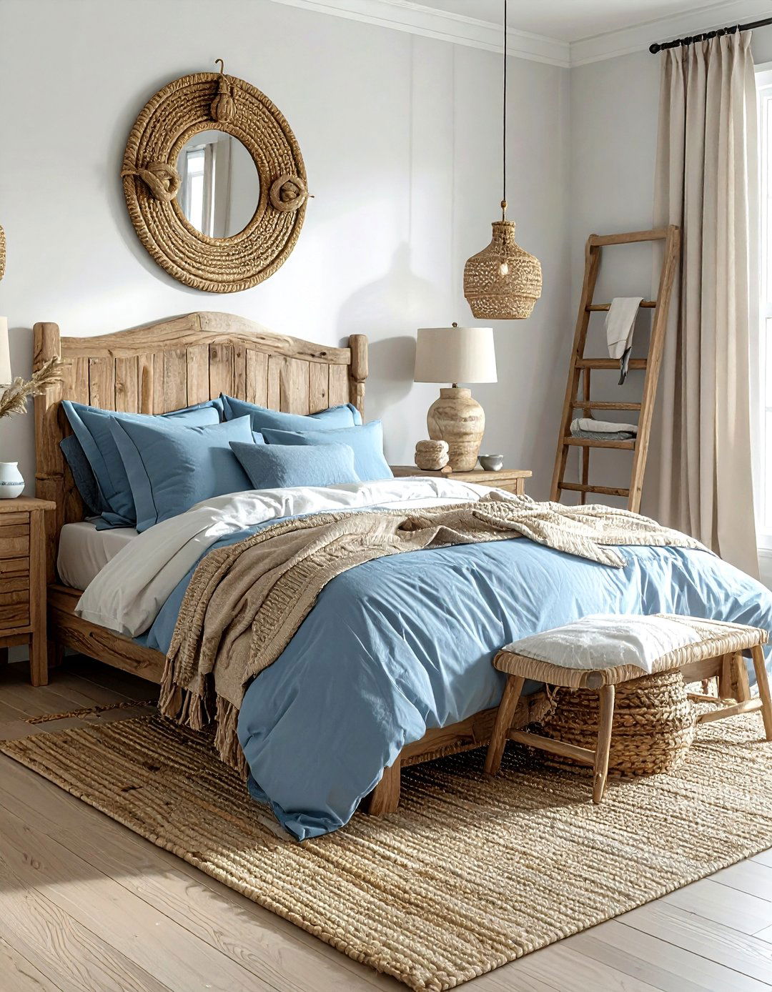 Coastal Vibe Bedroom - 30 rental apartment bedroom ideas