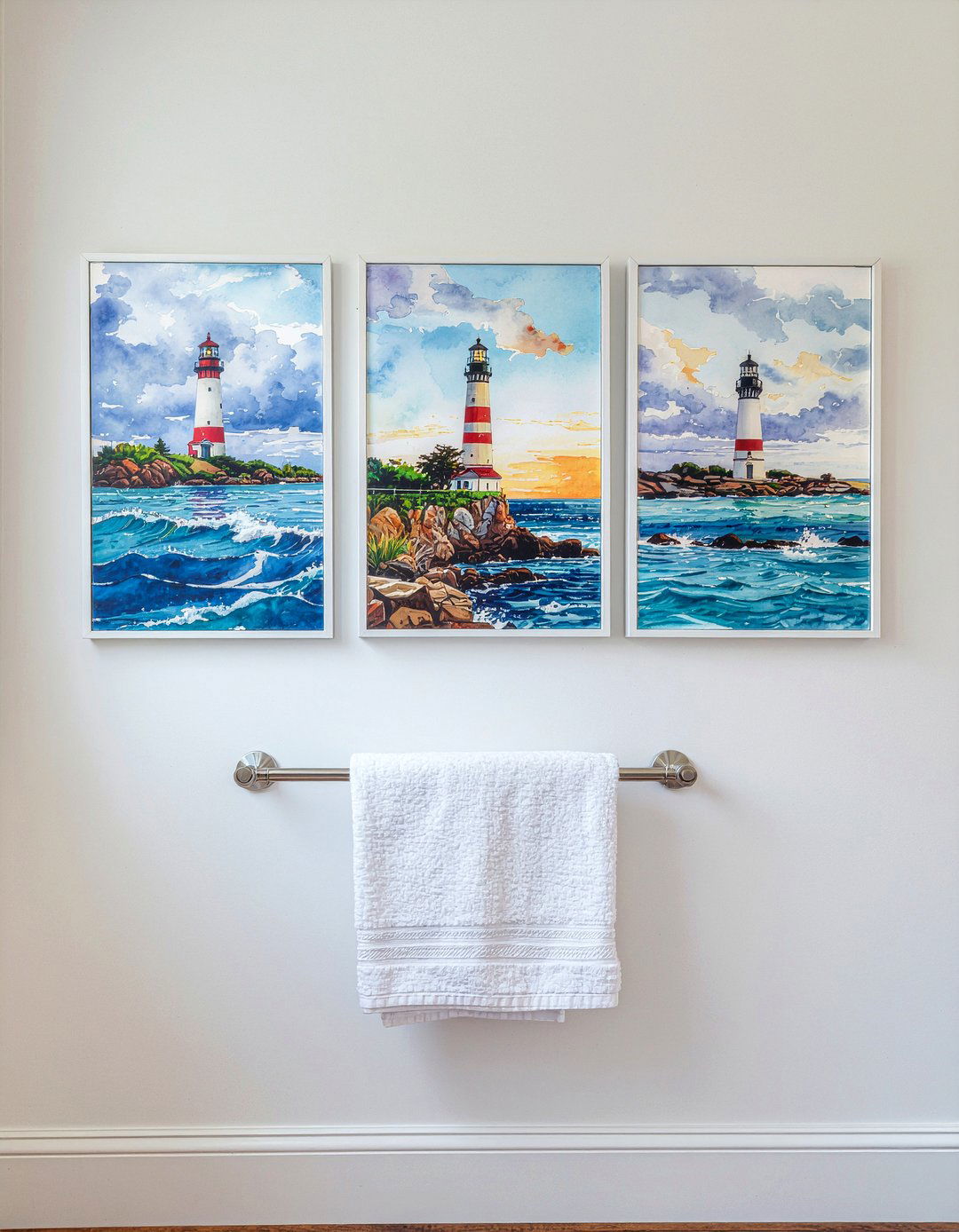Coastal Wall Art - 30 New England bathroom ideas