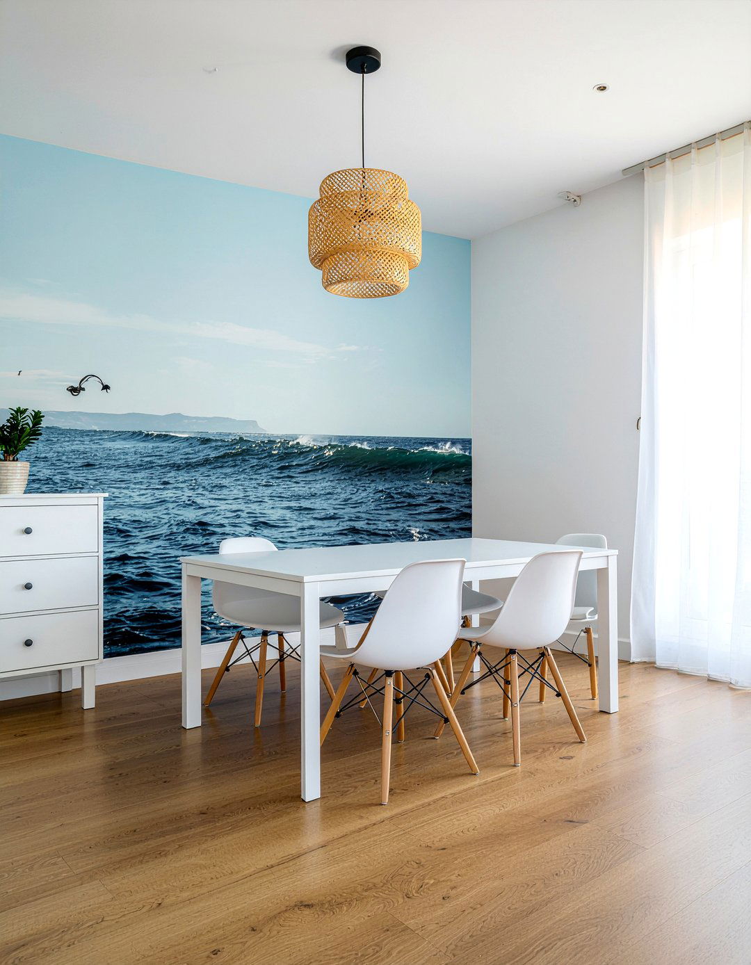Coastal Wallpaper - 30 ocean-inspired dining room ideas