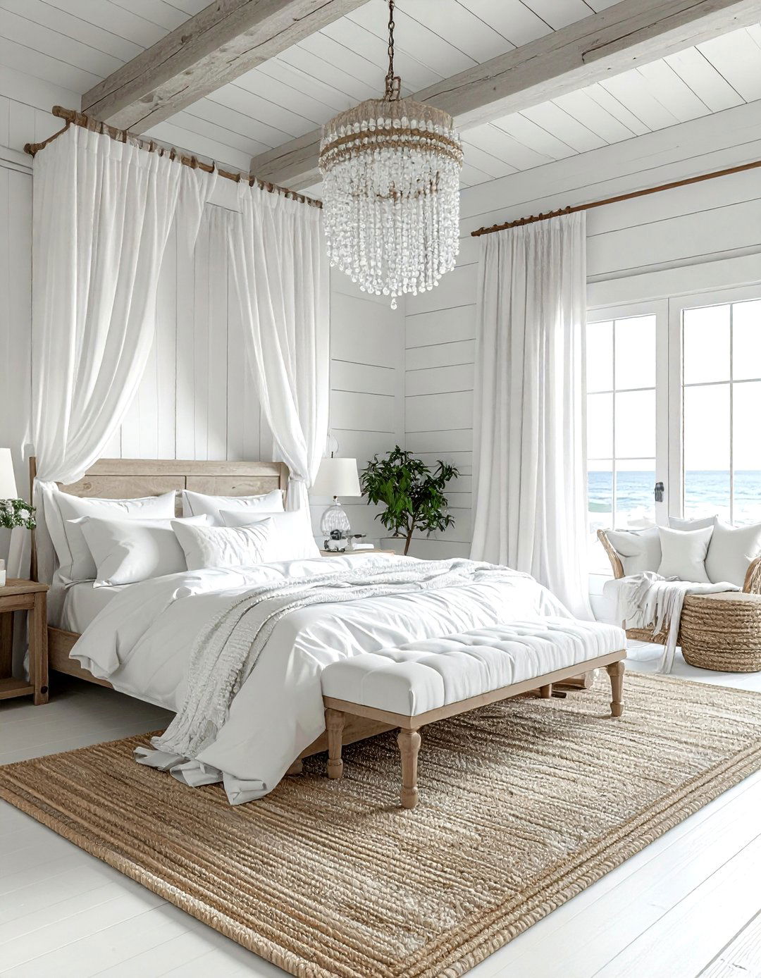 Coastal White Bedroom - 30 white and white bedroom ideas