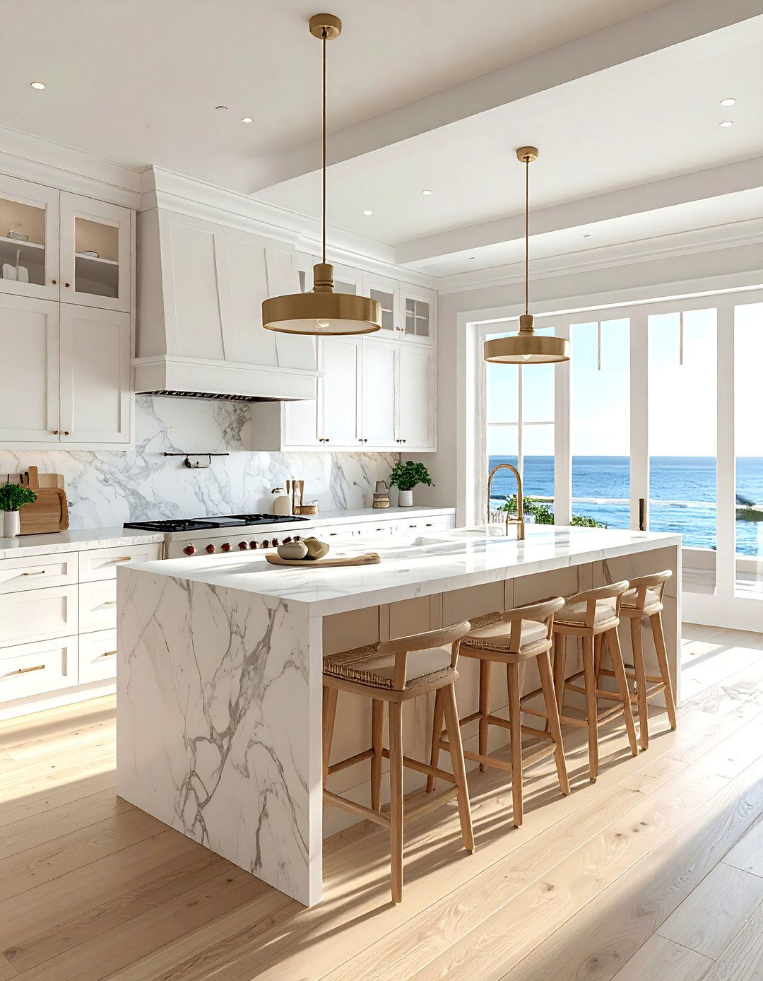 Coastal White Kitchen - 30 California kitchen ideas