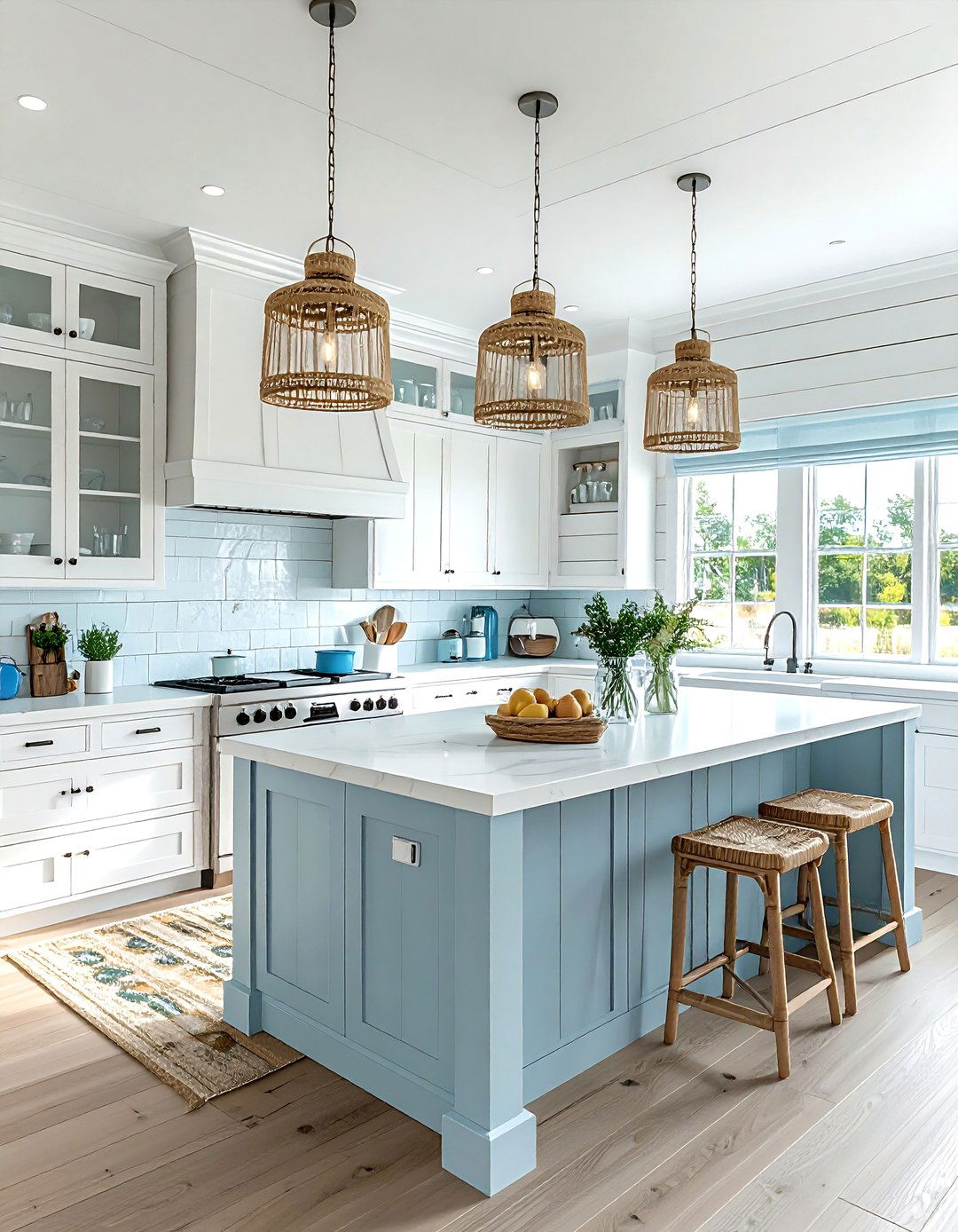 Coastal White Kitchen - 30 bright white kitchen ideas