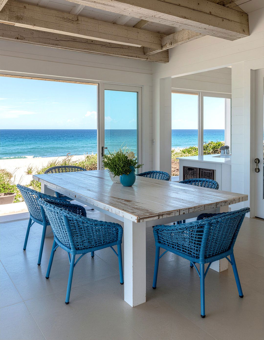Coastal White Wash Table - 30 dining table for 12 ideas