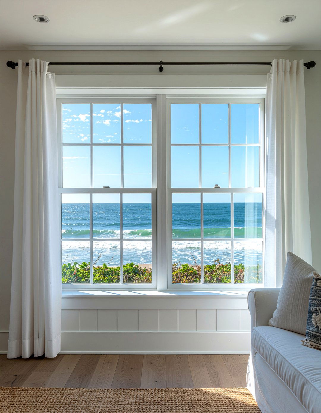 Coastal Window Treatments - 30 nantucket living room ideas