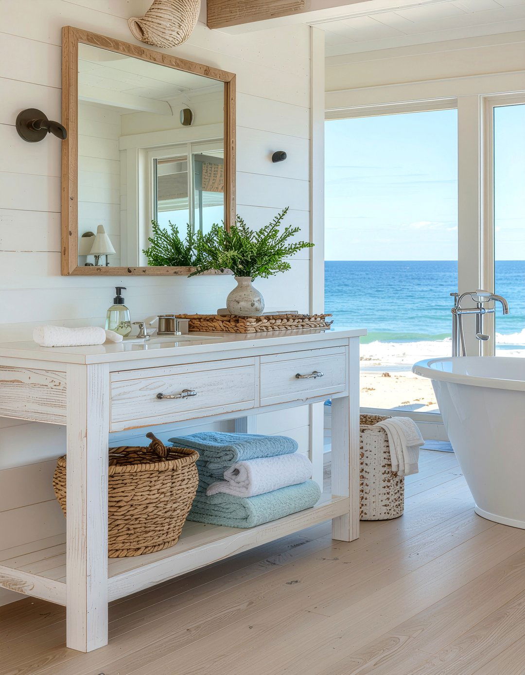 Coastal bathroom shelving - 30 bathroom etagere ideas