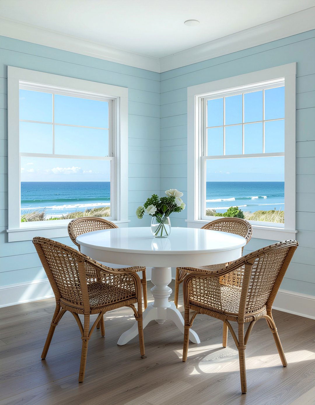Coastal beadboard dining room - 30 dining room paneling ideas