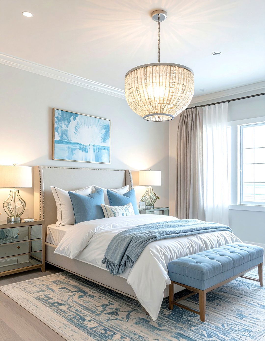 Coastal bedroom lighting - 30 coastal decor ideas