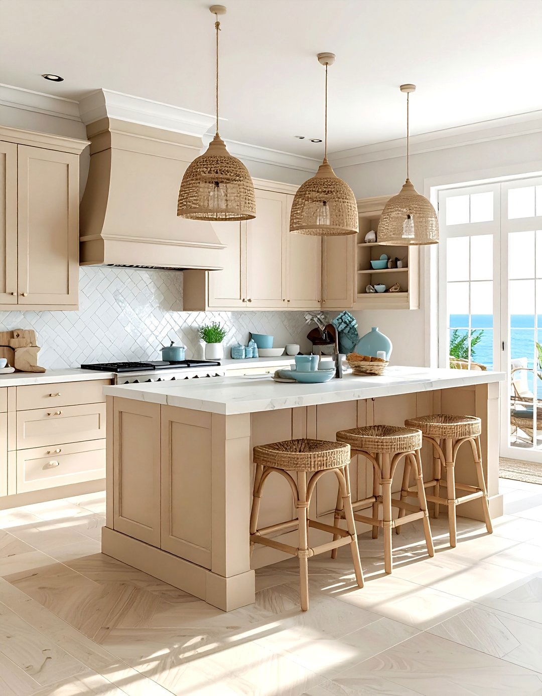 Coastal beige kitchen - 30 beige kitchen design ideas