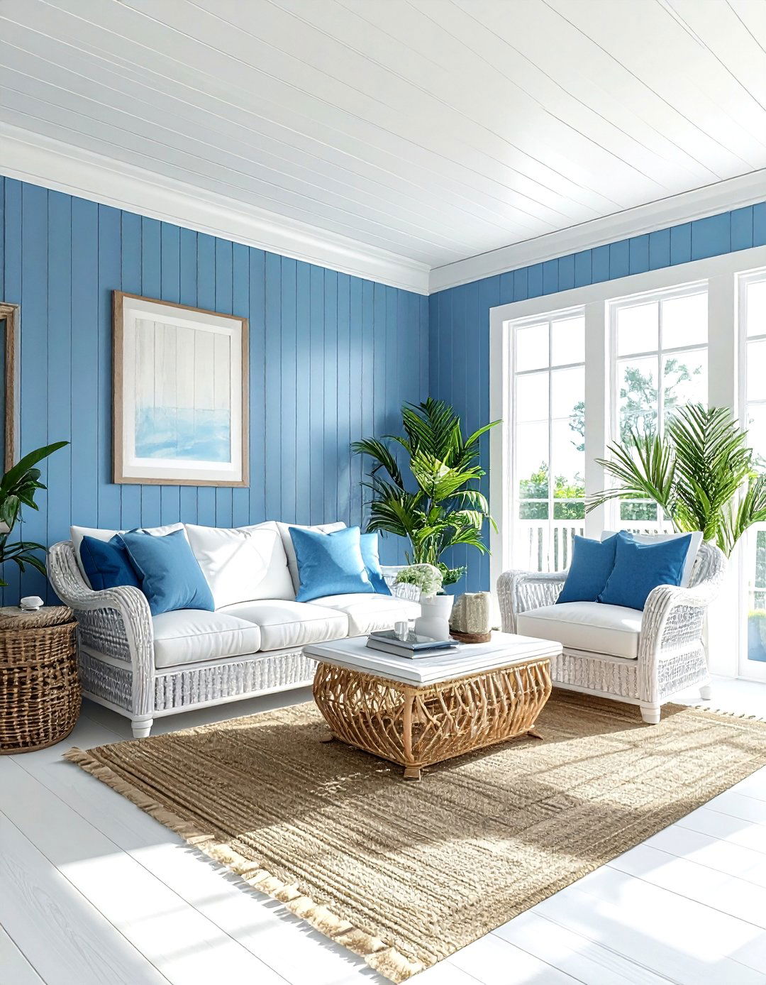 Coastal blue beadboard - 30 wainscoting ideas