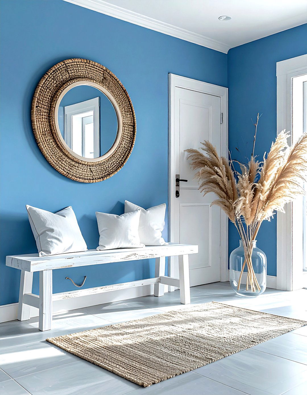 Coastal blue entryway - 30 blue paint color ideas