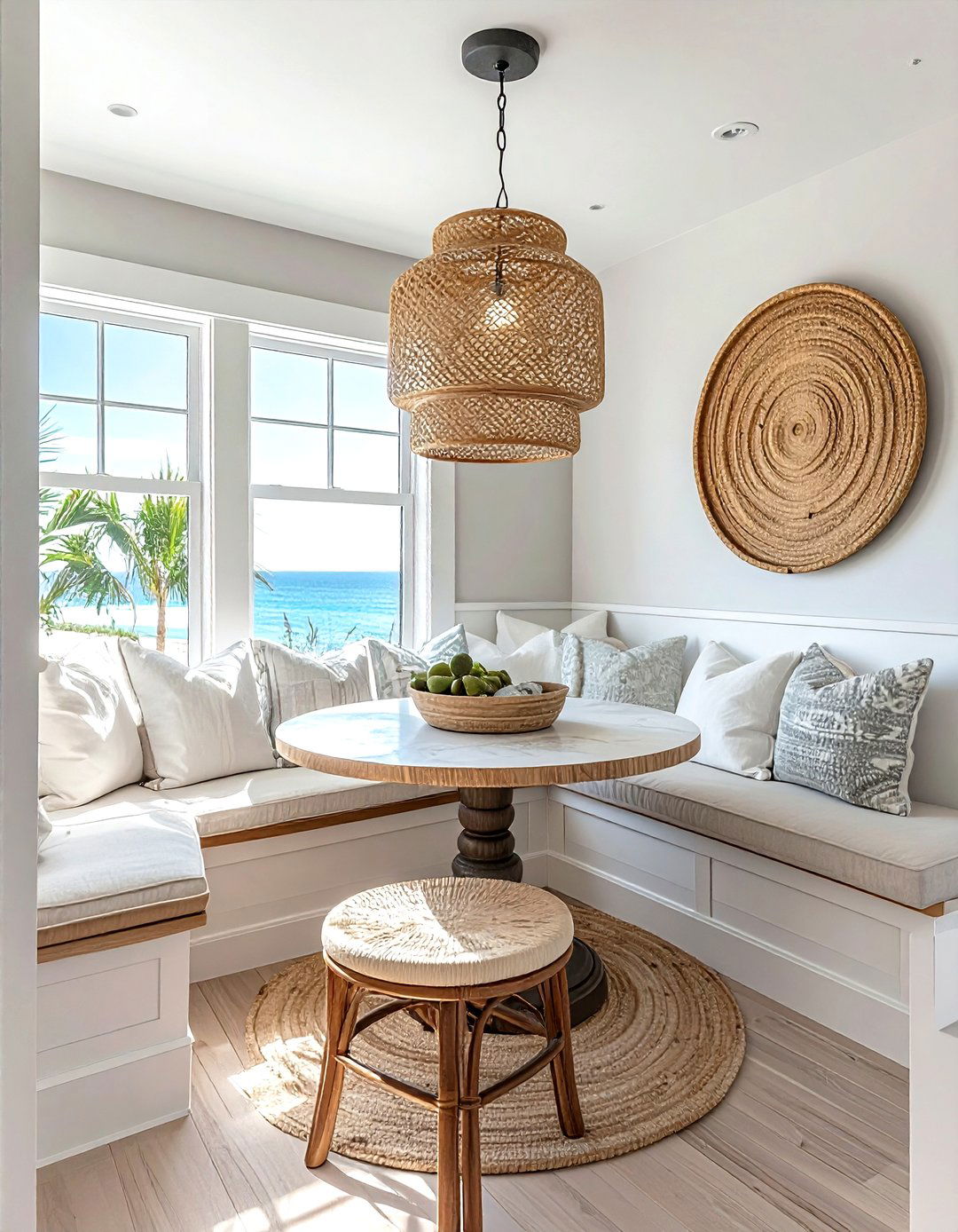 Coastal breakfast nook - 30 coastal decor ideas