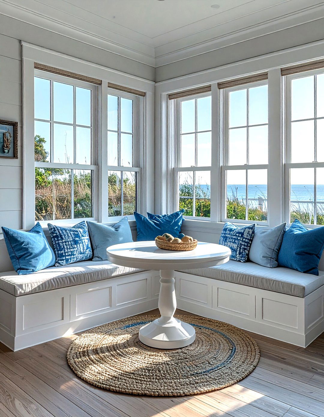 Coastal breakfast nook - 30 coastal grandmother decor ideas
