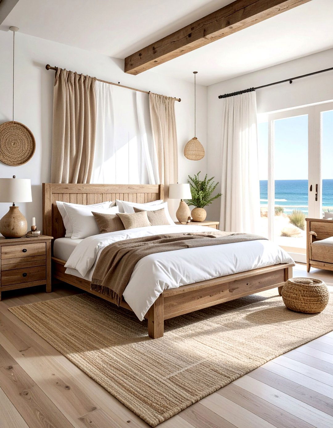 Coastal brown and white bedroom - 30 brown and white bedroom ideas