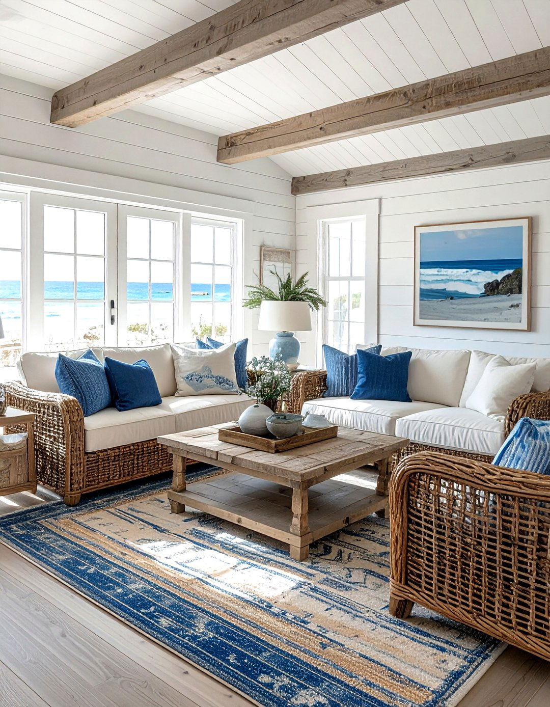Coastal cabin living room - 30 living room cabin furniture ideas