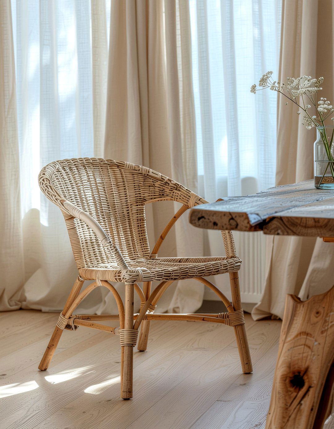 Coastal cane chair - 30 cane dining chair ideas