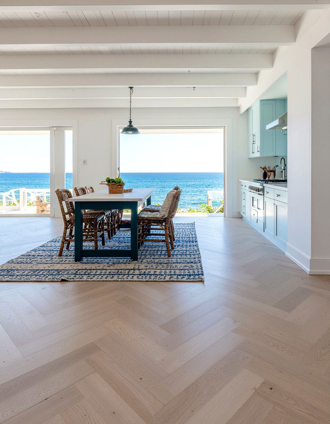 Coastal chevron floor kitchen - 30 chevron floor kitchen ideas
