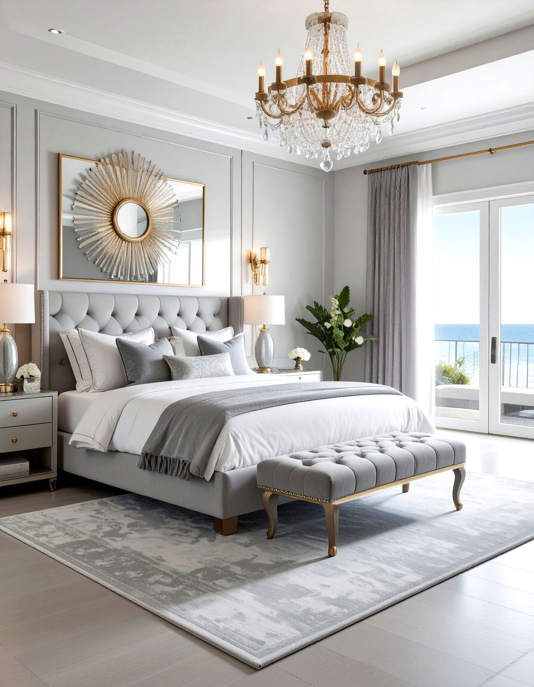 Coastal chic bedroom - 30 coastal gray bedroom ideas