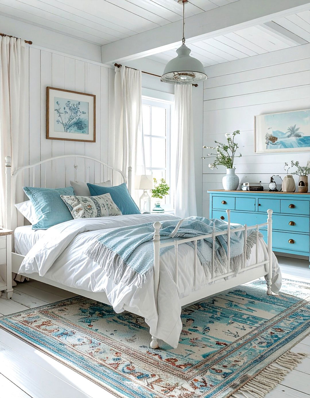 Coastal cottage bedroom - 30 coastal blue bedroom ideas