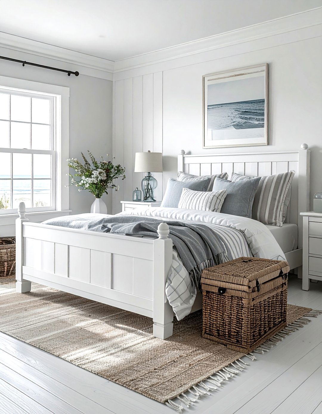 30 Relaxing Coastal Gray Bedroom Ideas for a Calm Space