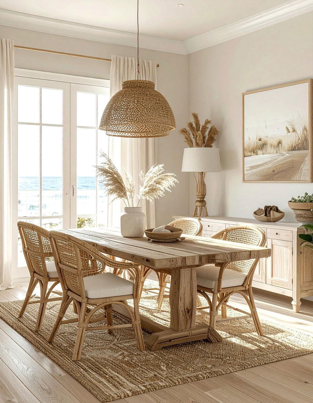 Coastal cream dining room - 30 cream dining room design ideas