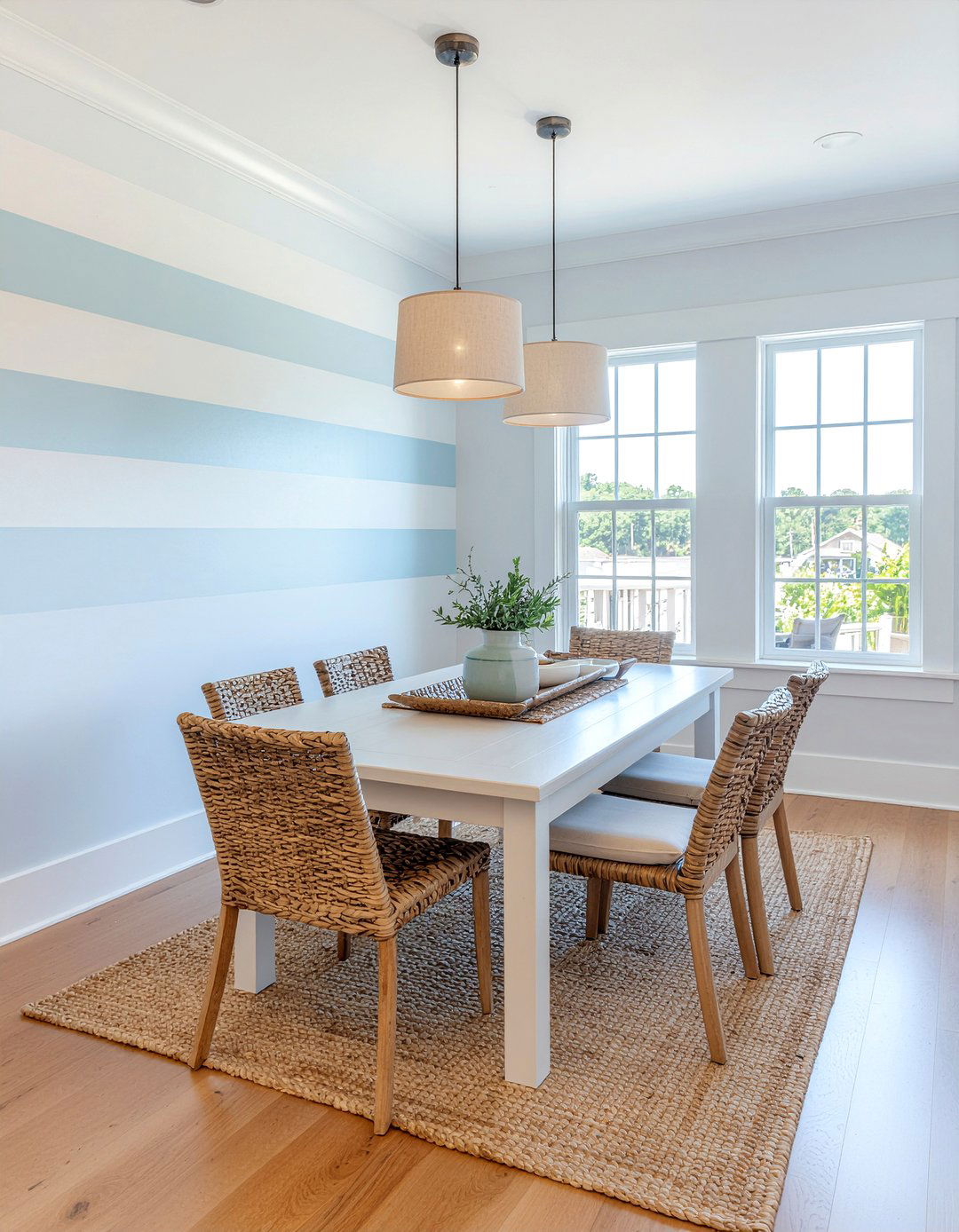 Coastal dining room wallpaper - 30 dining room wallpaper accent ideas