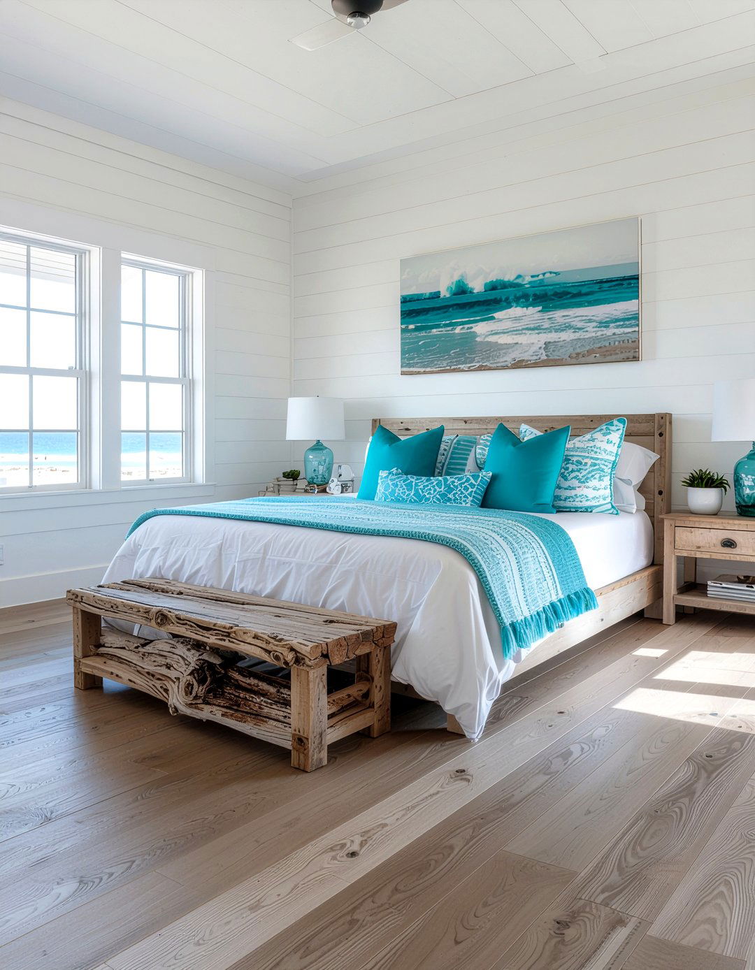 Coastal driftwood vinyl flooring - 30 bedroom vinyl flooring ideas