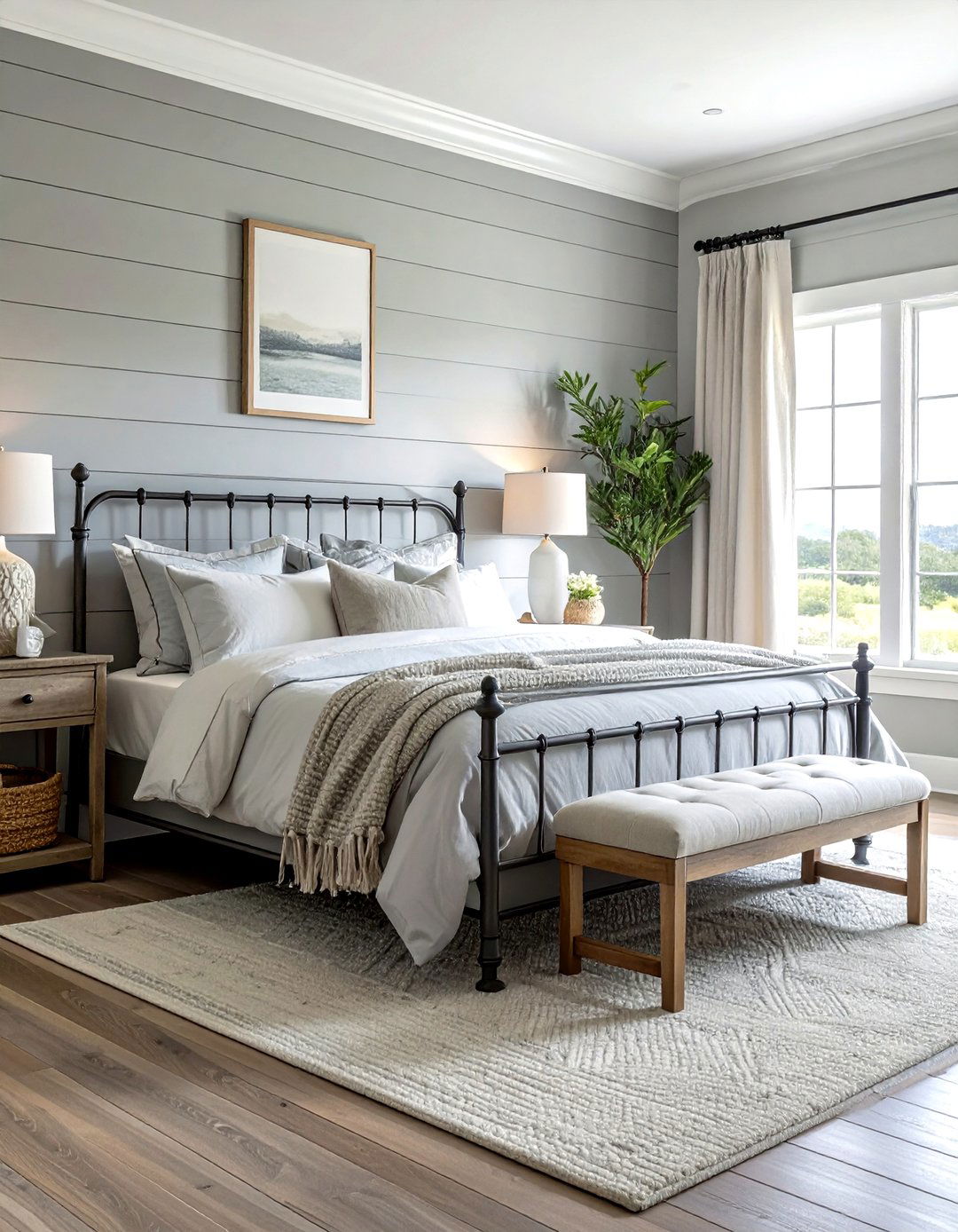Coastal farmhouse bedroom - 30 coastal gray bedroom ideas