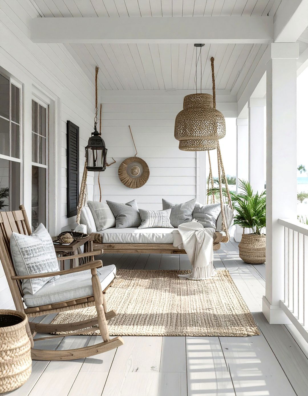 Coastal farmhouse porch - 30 global decor ideas