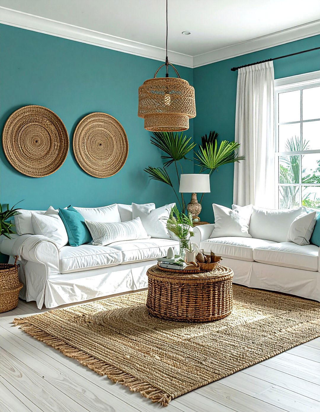 Coastal farmhouse teal decor - 30 farmhouse teal living room ideas