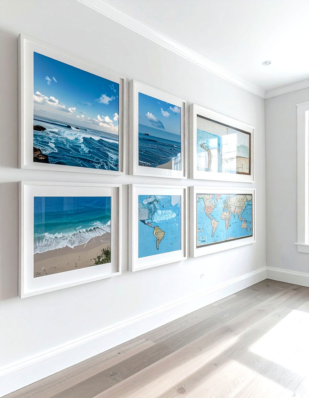 Coastal gallery wall - 30 coastal decor ideas