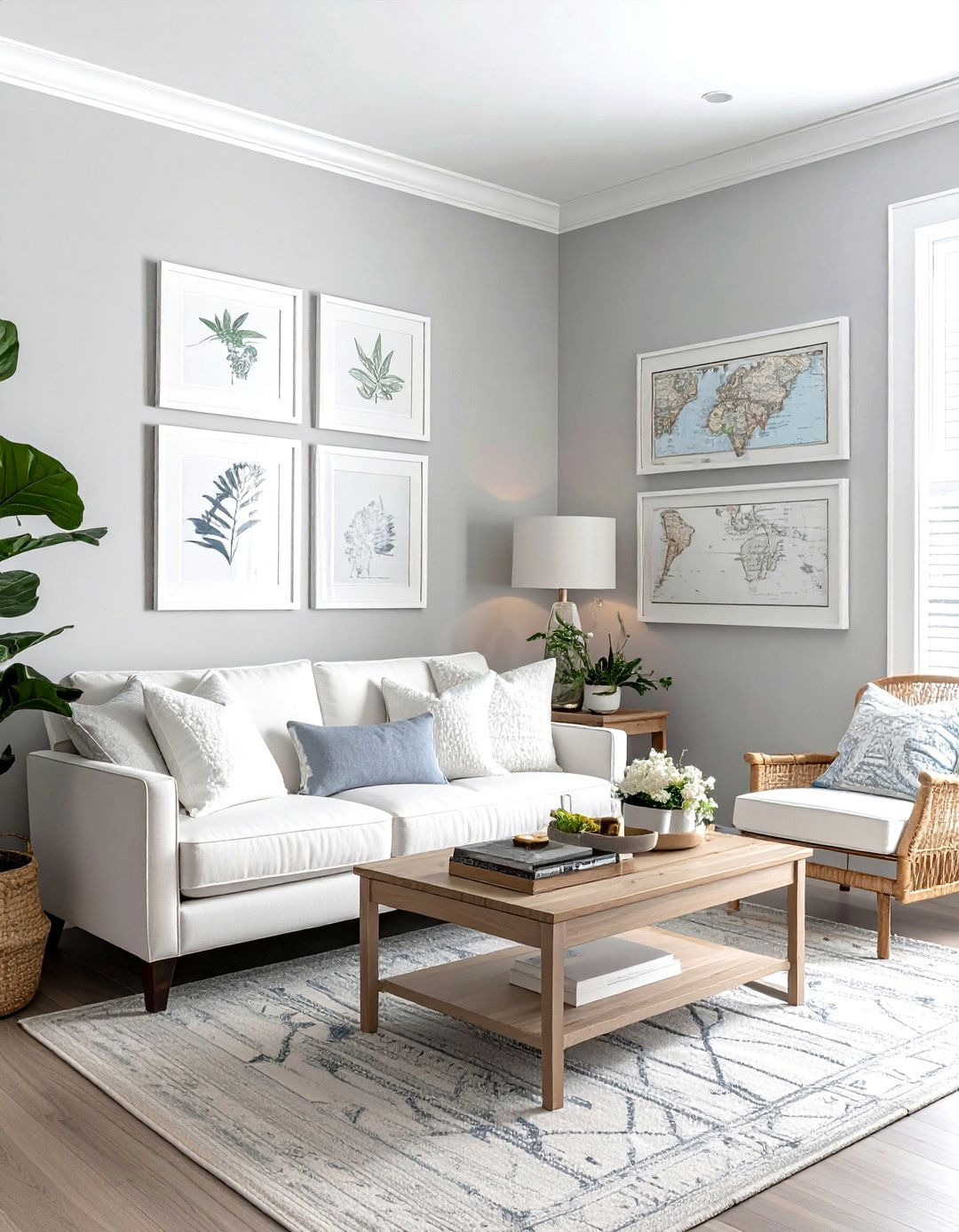 Coastal gallery wall - 30 coastal grandmother decor ideas