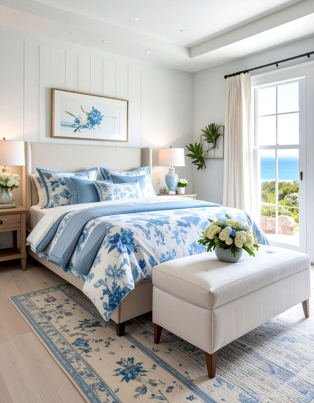 Coastal grandmother bedroom - 30 coastal blue bedroom ideas