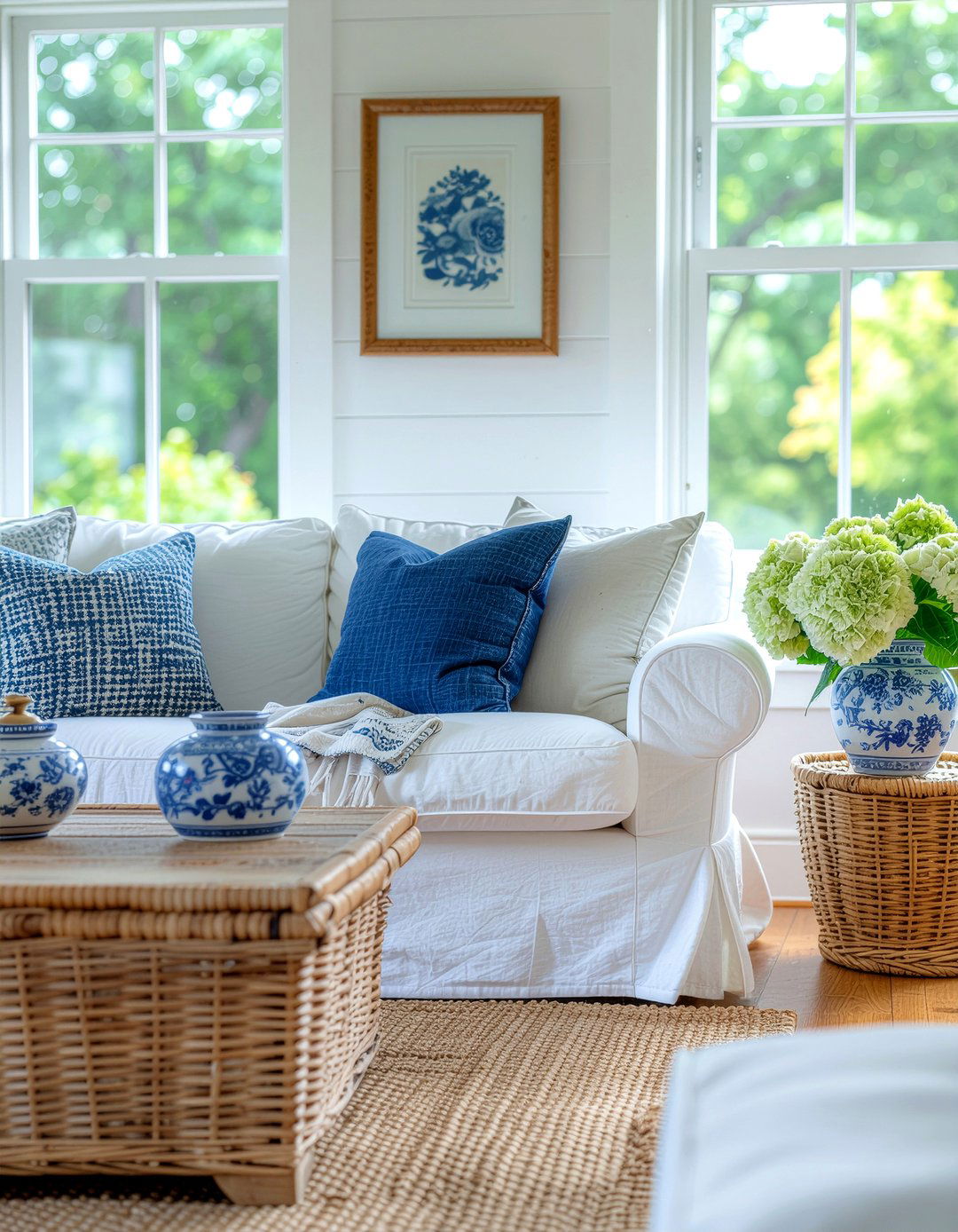 Coastal grandmother living room - 30 ocean themed living room ideas