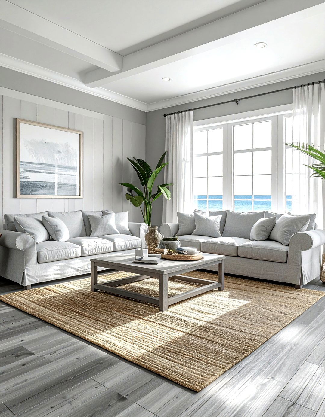 Coastal gray living room - 30 gray living room decor ideas