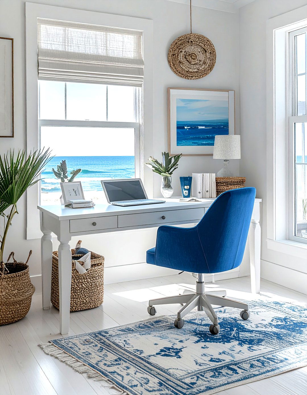 Coastal home office - 30 coastal home decor ideas