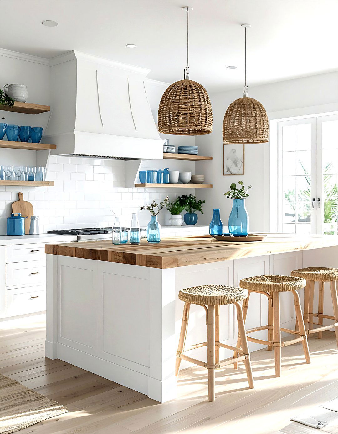 Coastal kitchen island - 30 coastal decor ideas