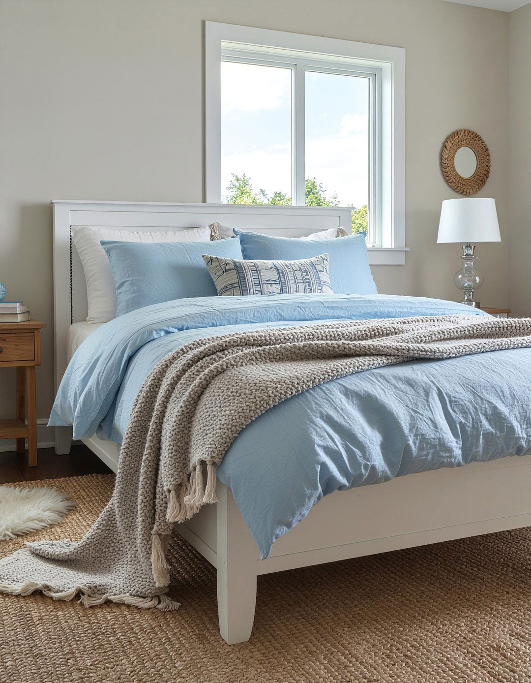 Coastal linen bedding - 30 nautical bedroom ideas