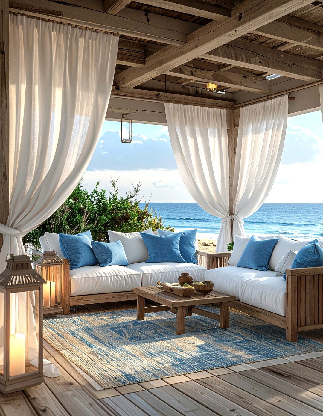 Coastal linen curtains - 30 linen curtain ideas