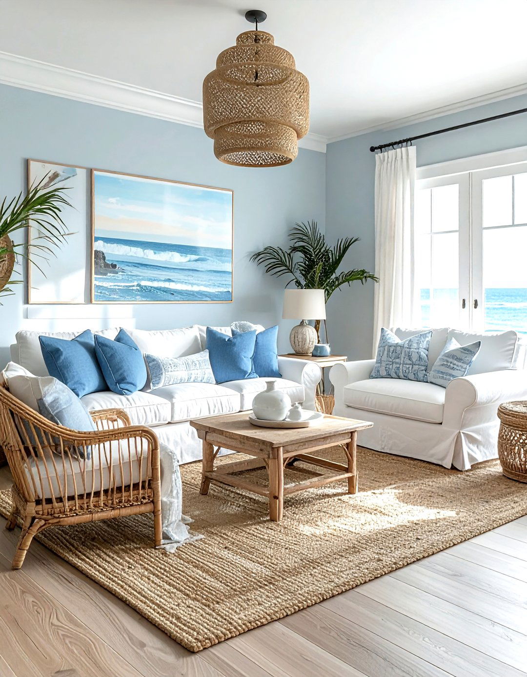 Coastal living room - 30 living room soft settings