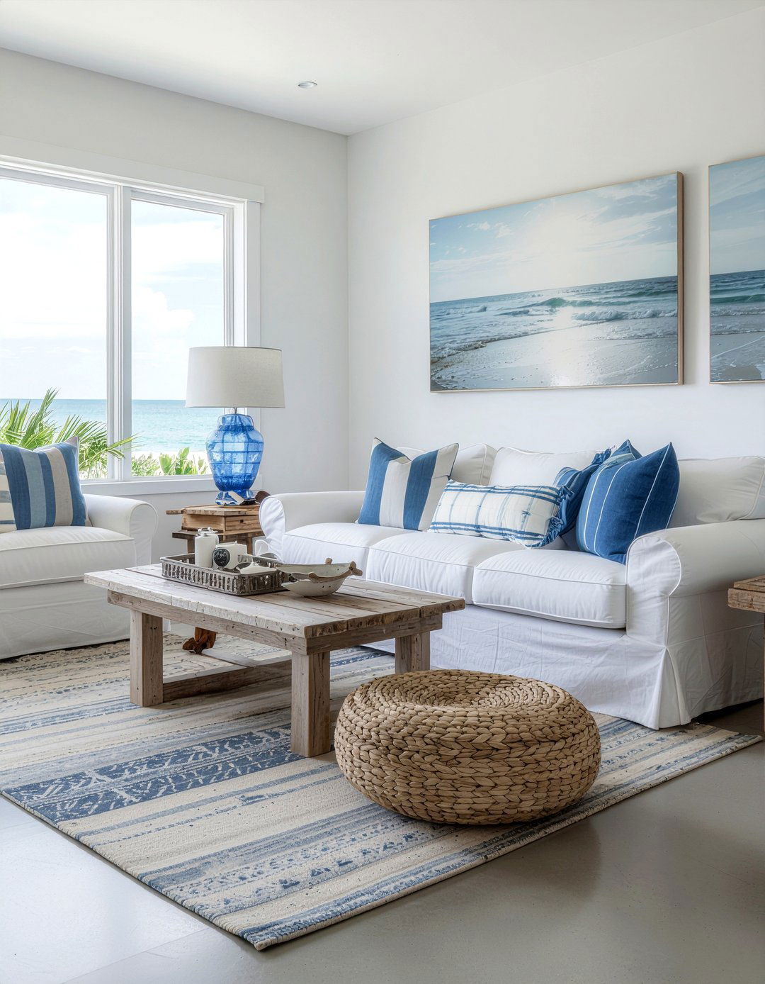 Coastal living room concrete floor - 30 polished concrete living room ideas