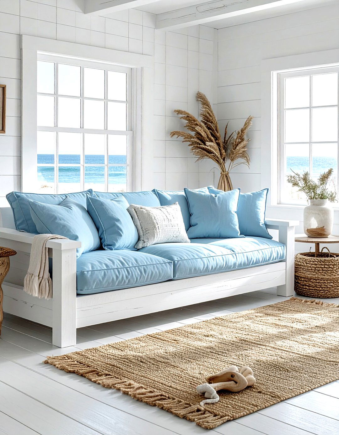 Coastal living room futon - 30 living room futon ideas