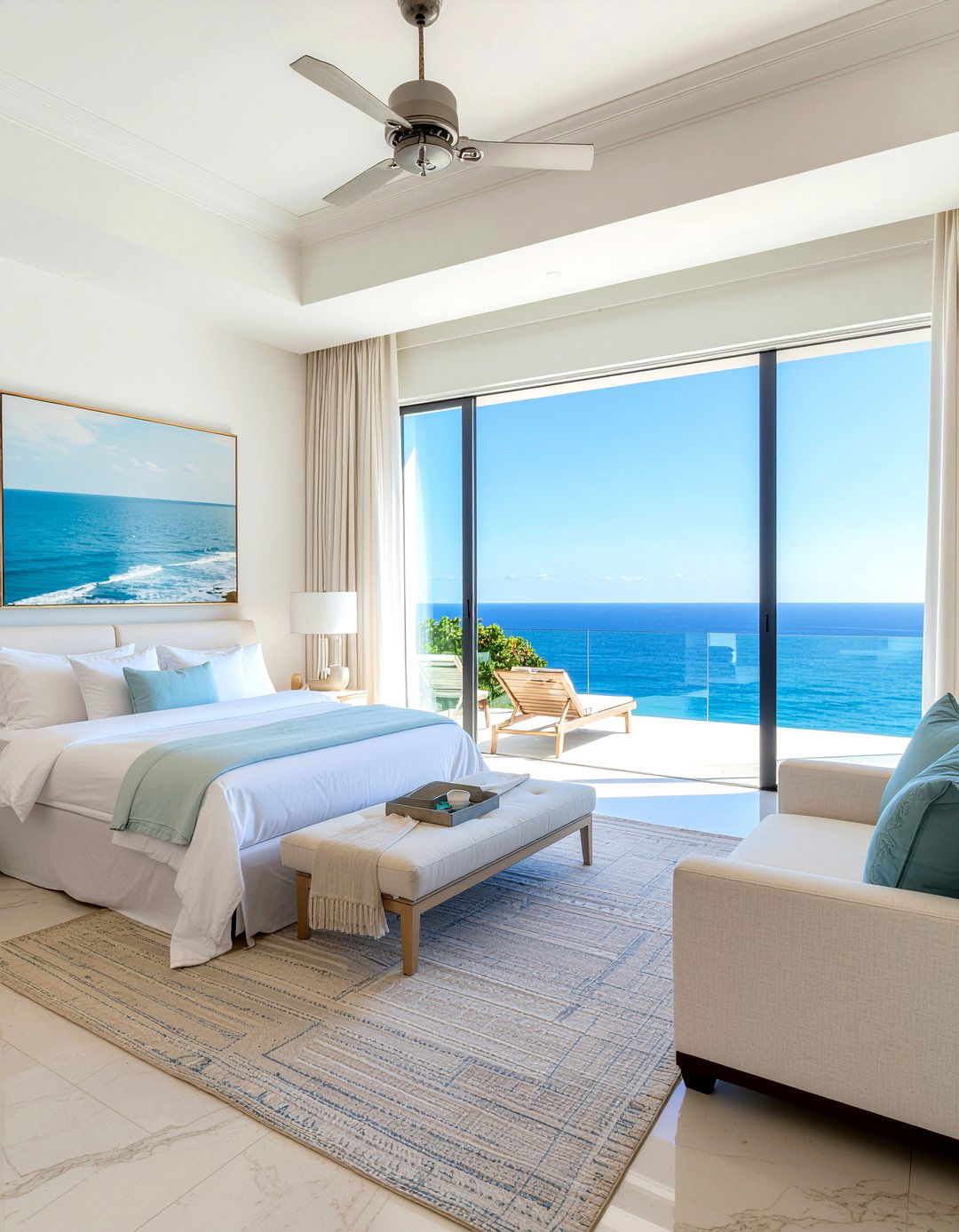 Coastal luxury suite - 30 underwater bedroom ideas