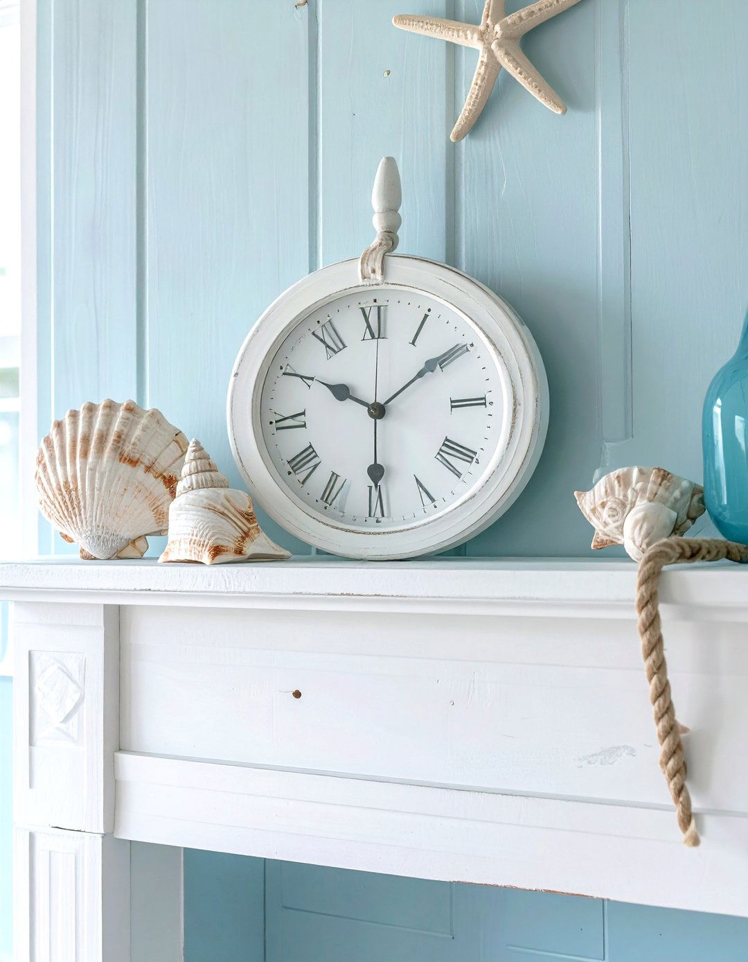 Coastal mantel clock - 30 living room mantel clocks