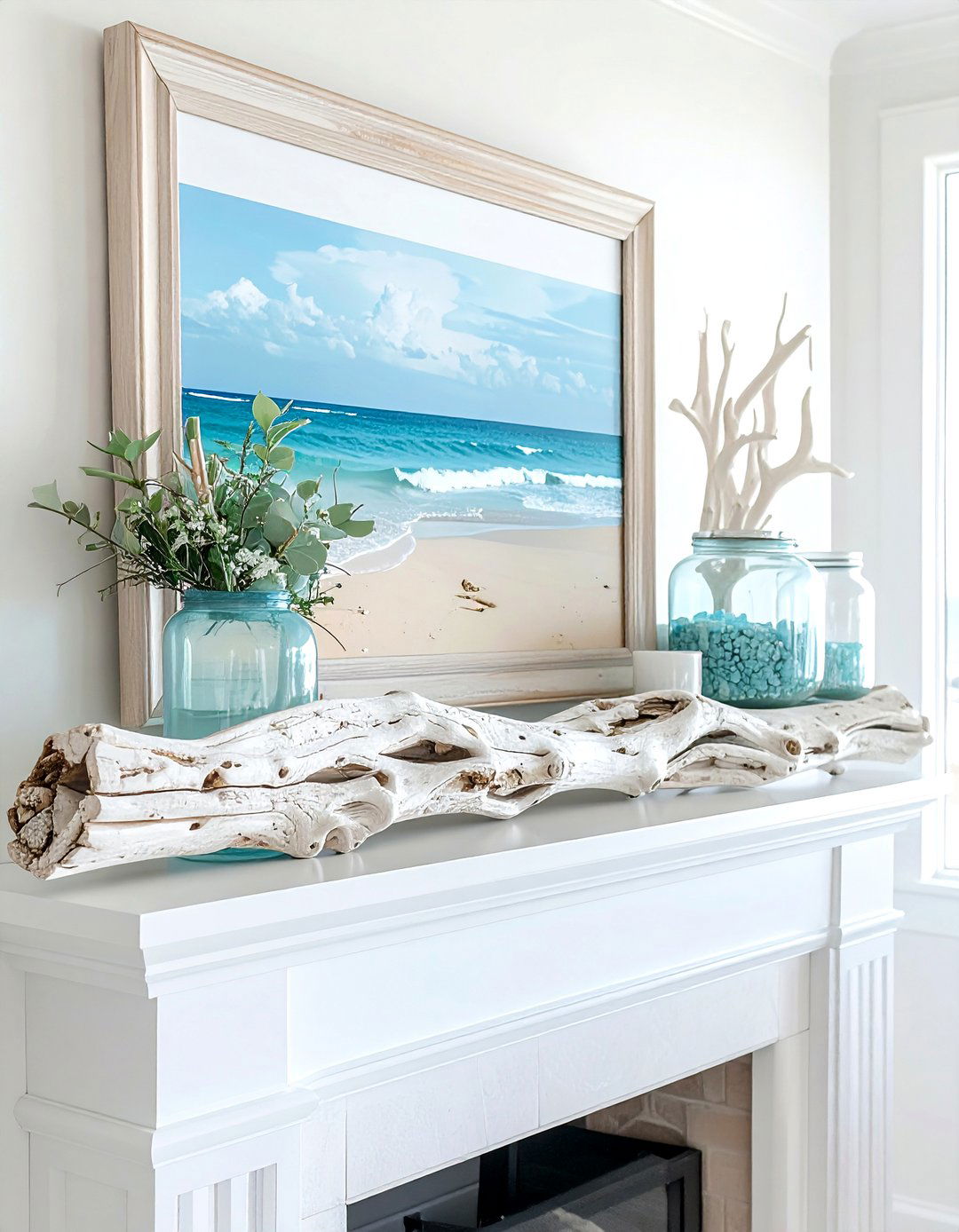 Coastal mantel styling - 30 mantel styling ideas