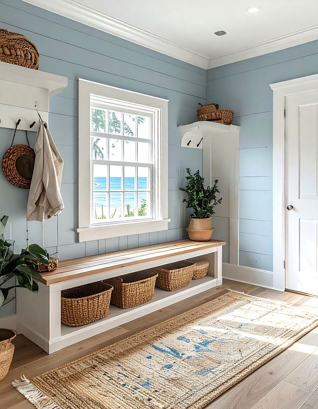 Coastal mudroom - 30 crisp decor ideas
