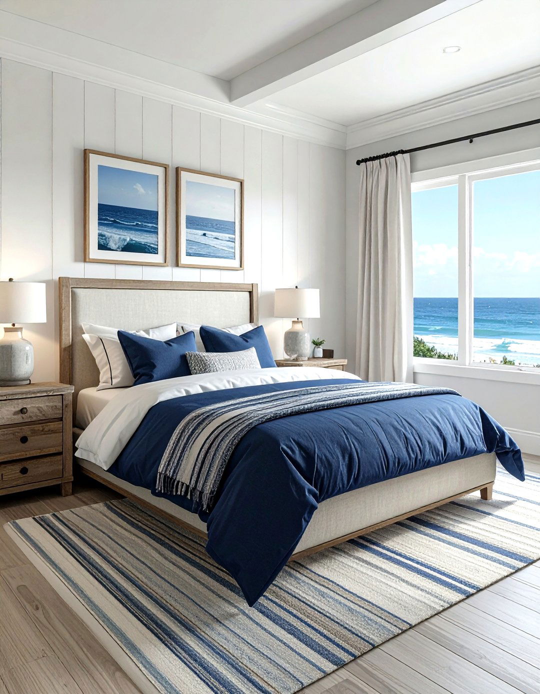 Coastal navy bedroom - 30 dark navy bedroom ideas